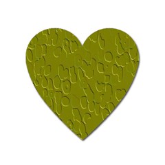 Olive Bubble Wallpaper Background Heart Magnet