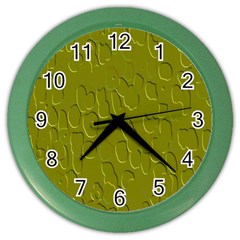 Olive Bubble Wallpaper Background Color Wall Clocks