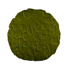 Olive Bubble Wallpaper Background Standard 15  Premium Round Cushions