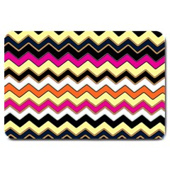 Colorful Chevron Pattern Stripes Pattern Large Doormat 