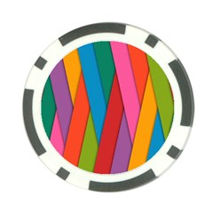 Colorful Lines Pattern Poker Chip Card Guard (10 Pack) by Simbadda