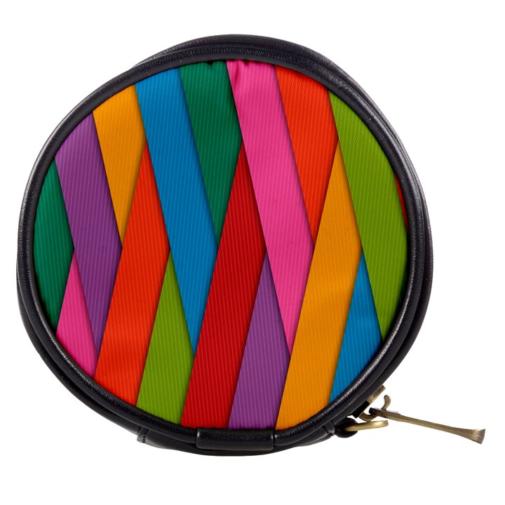 Colorful Lines Pattern Mini Makeup Bags