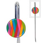 Colorful Lines Pattern Book Mark Front