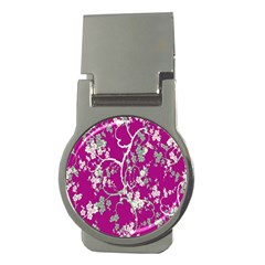 Floral Pattern Background Money Clips (round)  by Simbadda