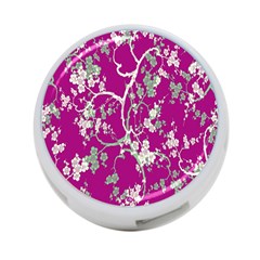 Floral Pattern Background 4-port Usb Hub (one Side)