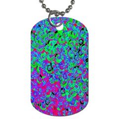 Green Purple Pink Background Dog Tag (One Side)