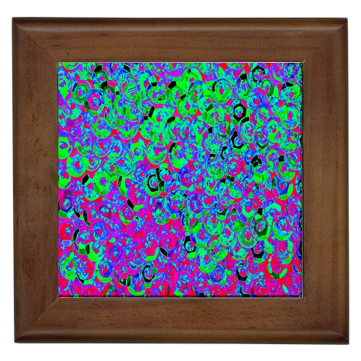 Green Purple Pink Background Framed Tiles