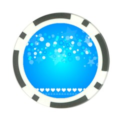 Blue Dot Star Poker Chip Card Guard (10 Pack) by Simbadda