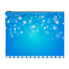 Blue Dot Star Cosmetic Bag (xl) by Simbadda