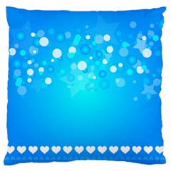 Blue Dot Star Large Flano Cushion Case (one Side) by Simbadda