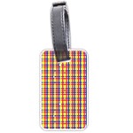 Yellow Blue Red Lines Color Pattern Luggage Tags (One Side)  Front