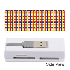 Yellow Blue Red Lines Color Pattern Memory Card Reader (stick)  by Simbadda