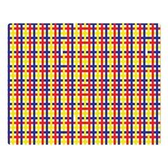 Yellow Blue Red Lines Color Pattern Double Sided Flano Blanket (large)  by Simbadda