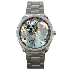 I Love You Sport Metal Watch by CreatedByMeVictoriaB