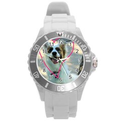 I Love You Round Plastic Sport Watch (l) by CreatedByMeVictoriaB