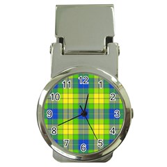 Spring Plaid Yellow Money Clip Watches