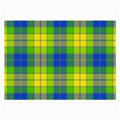 Spring Plaid Yellow Large Glasses Cloth (2-side) by Simbadda