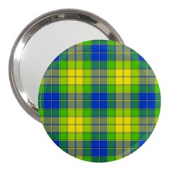 Spring Plaid Yellow 3  Handbag Mirrors