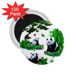 Cute Panda Cartoon 2 25  Magnets (100 Pack)  by Simbadda