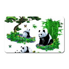 Cute Panda Cartoon Magnet (rectangular) by Simbadda