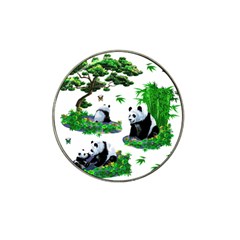 Cute Panda Cartoon Hat Clip Ball Marker (10 Pack) by Simbadda