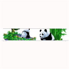 Cute Panda Cartoon Small Bar Mats by Simbadda