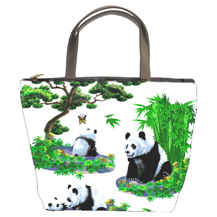 Cute Panda Cartoon Bucket Bags