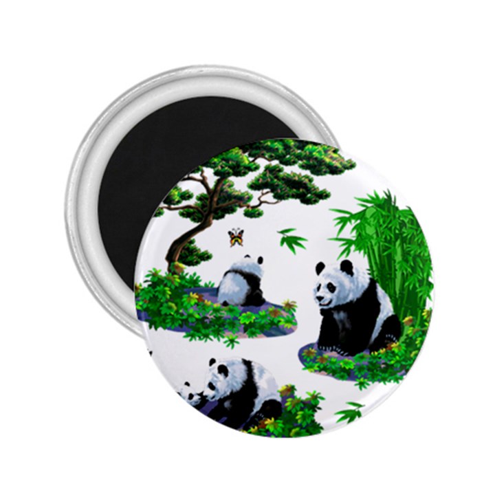 Cute Panda Cartoon 2.25  Magnets