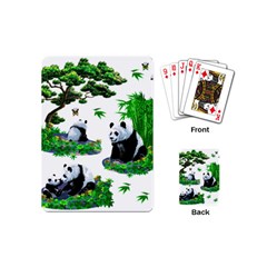 Cute Panda Cartoon Playing Cards (mini)  by Simbadda