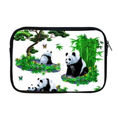 Cute Panda Cartoon Apple Macbook Pro 17  Zipper Case by Simbadda