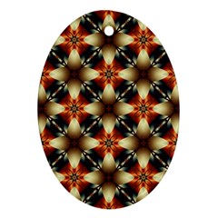 Kaleidoscope Image Background Oval Ornament (two Sides) by Simbadda