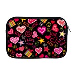 Love Hearts Sweet Vector Apple MacBook Pro 17  Zipper Case Front