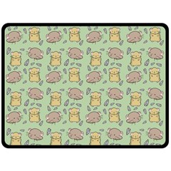 Cute Hamster Pattern Double Sided Fleece Blanket (large) 