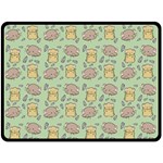 Cute Hamster Pattern Double Sided Fleece Blanket (Large)  80 x60  Blanket Front