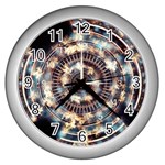 Science Fiction Background Fantasy Wall Clocks (Silver)  Front
