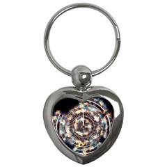 Science Fiction Background Fantasy Key Chains (heart)  by Simbadda