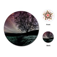 Sky Landscape Nature Clouds Playing Cards (round)  by Simbadda