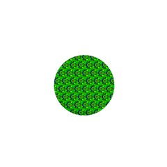 Green Abstract Art Circles Swirls Stars 1  Mini Buttons