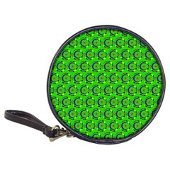 Green Abstract Art Circles Swirls Stars Classic 20-cd Wallets by Simbadda