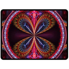3d Abstract Ring Fleece Blanket (large) 