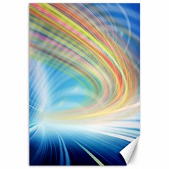 Glow Motion Lines Light Canvas 12  X 18   by Alisyart