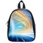 Glow Motion Lines Light School Bags (Small)  Front