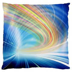 Glow Motion Lines Light Large Flano Cushion Case (two Sides)