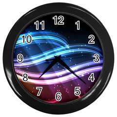 Illustrations Color Purple Blue Circle Space Wall Clocks (black) by Alisyart