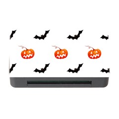 Halloween Seamless Pumpkin Bat Orange Black Sinister Memory Card Reader With Cf