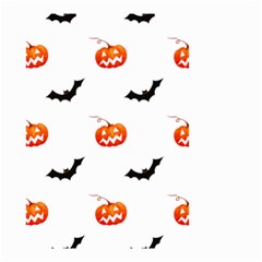 Halloween Seamless Pumpkin Bat Orange Black Sinister Small Garden Flag (two Sides)