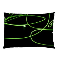 Light Line Green Black Pillow Case by Alisyart