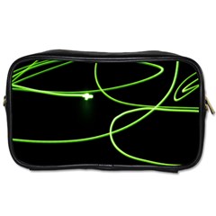 Light Line Green Black Toiletries Bags