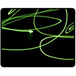 Light Line Green Black Fleece Blanket (Medium)  60 x50  Blanket Front