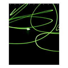 Light Line Green Black Shower Curtain 60  X 72  (medium) 